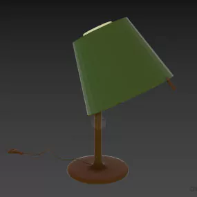 Hotel Table Lamp Simple Shade 3d model