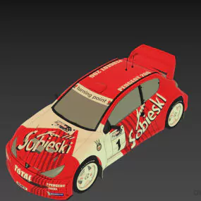 Racing Car Peugeot Wrc 3d model
