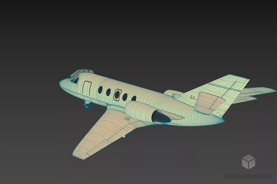 Personal Airplane Usa 3d model 2