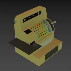 Cash Register Vintage Style 3d model