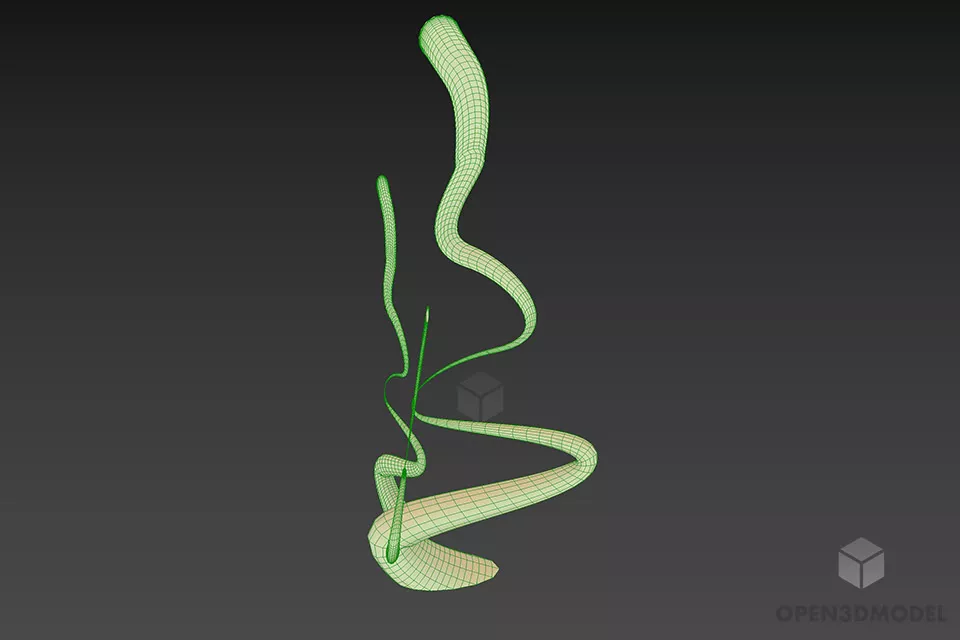 Modern Figurine Twist Shape 3d model 3