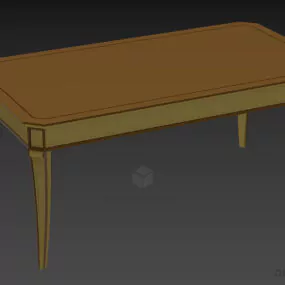 Boutique Table Carved Edges 3d model