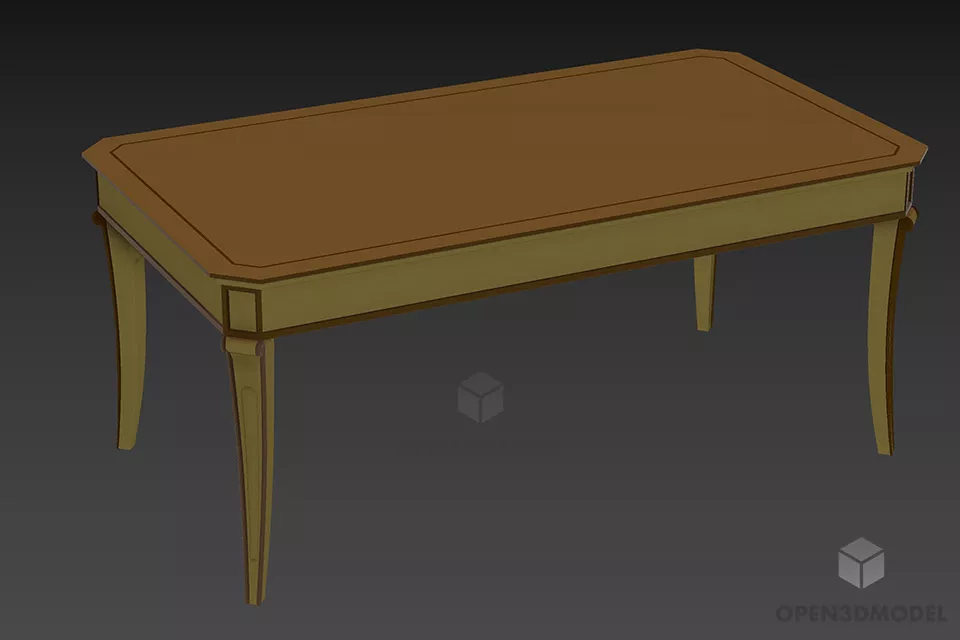 Coffee Square Table Vismar Checker Pattern 3d model