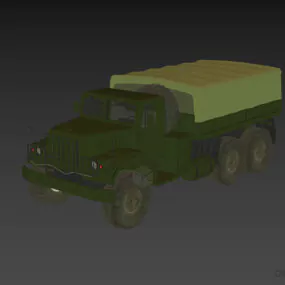 Russian Military Car Kraz 3d model