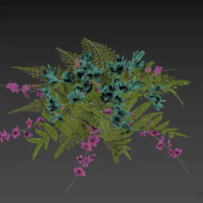 Flowers Low Bushes 3d model