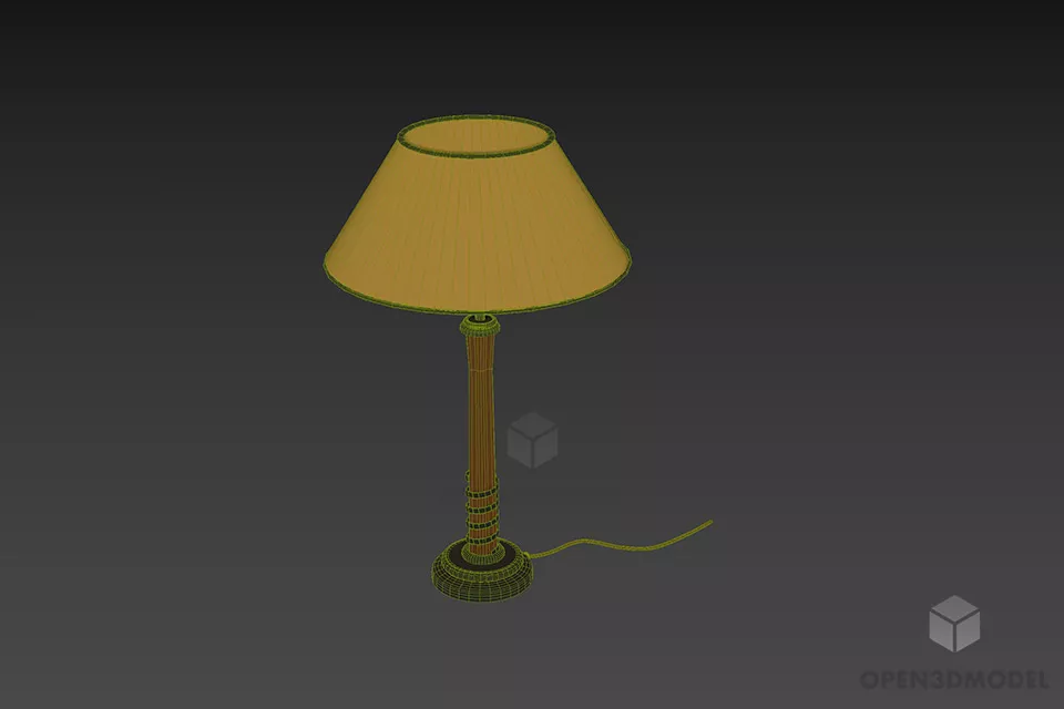 Antique Brass Table Lamp Almeric 3d model 2
