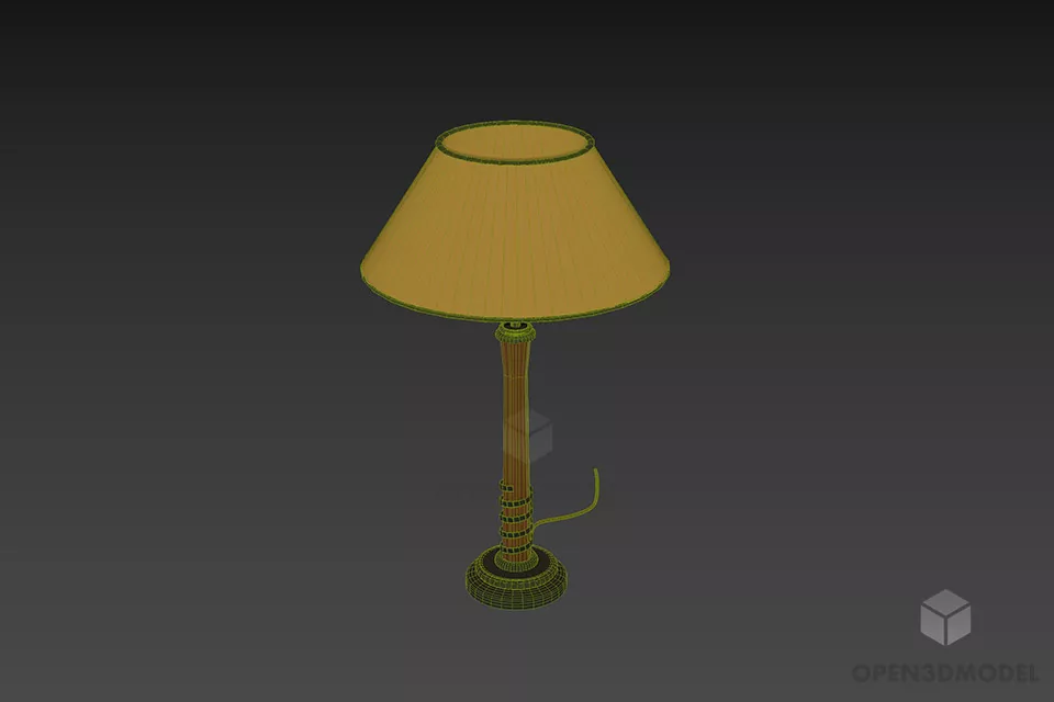 Antique Brass Table Lamp Almeric 3d model 3