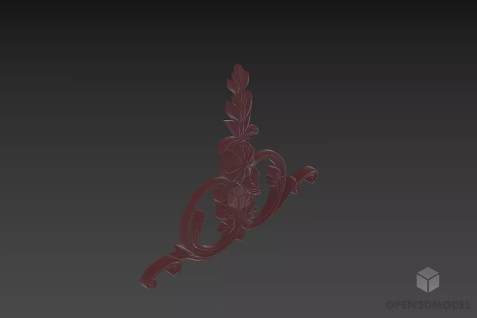 Retro Corner Decorative Plaster Material 3d model