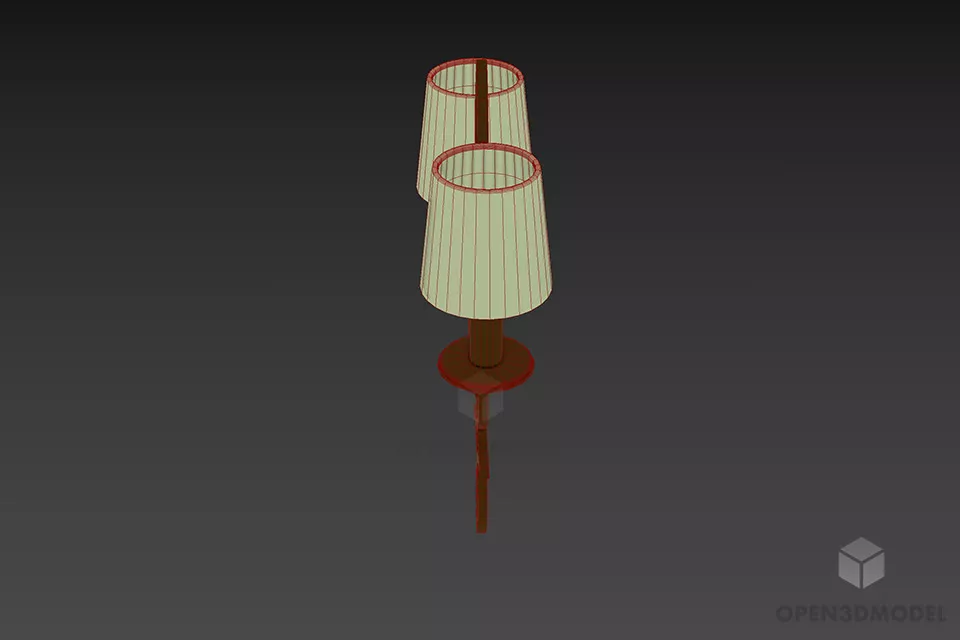 French Sconce Lamp Chateau 3d model 3