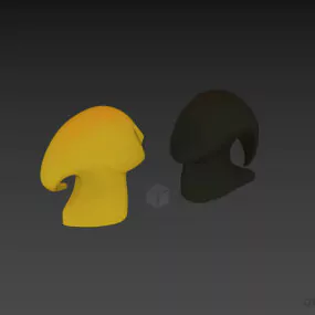 Modernism Figurine Two Heads 3d model