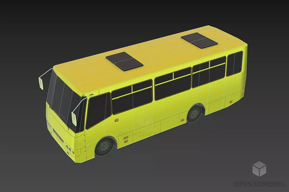 Japanese Bus Isuzu 3d model 2