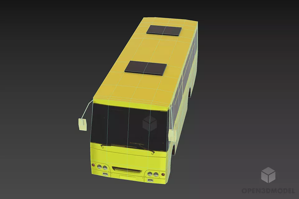 Japanese Bus Isuzu 3d model 3