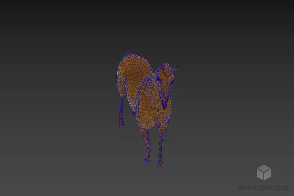 Tableware Figurine Of Horse 3d model 3