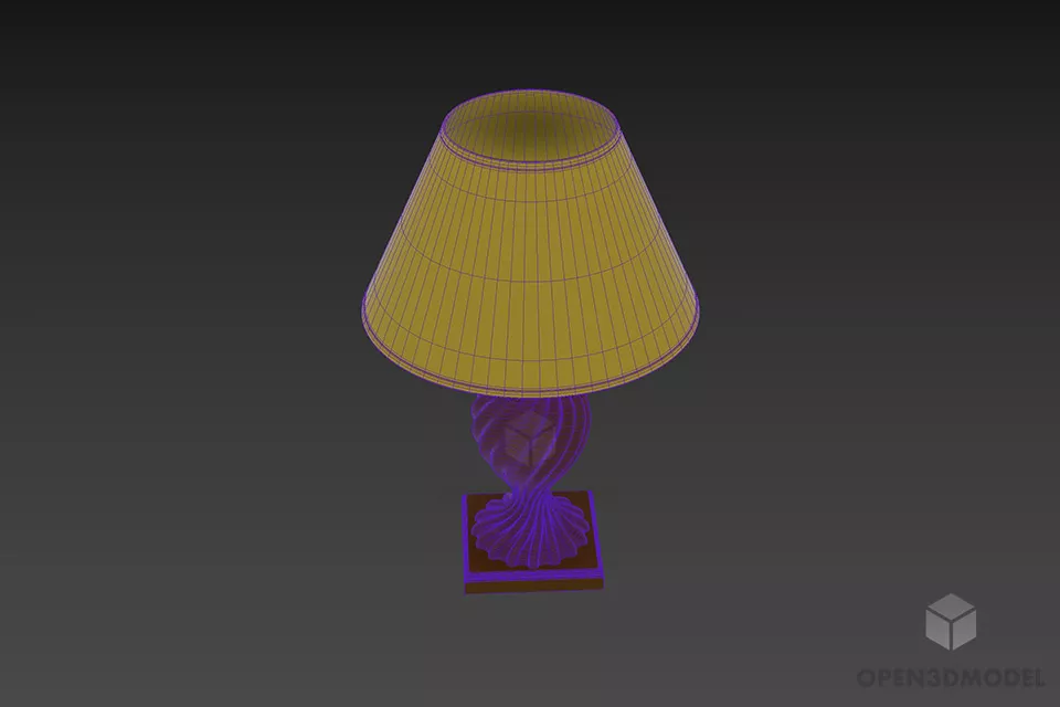 Hotel Table Lamp Chelini Vase Stand 3d model 3