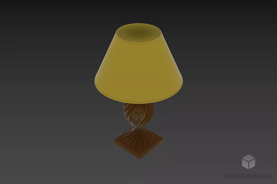 Desk Lamp Lantern Shade 3d model