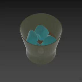 Glass With Ice 3d model
