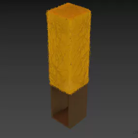 Table Lamp Box Shade 3d model
