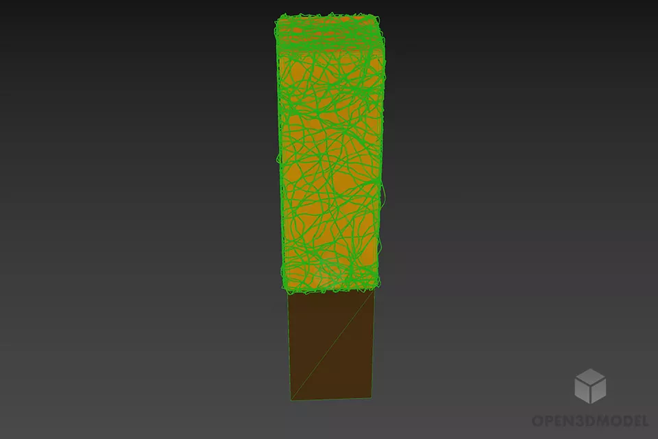 Table Lamp Box Shade 3d model 3