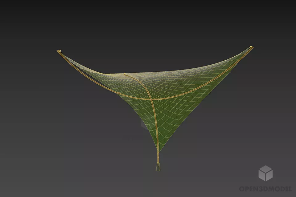 Textile Tent Structure 3d model 3