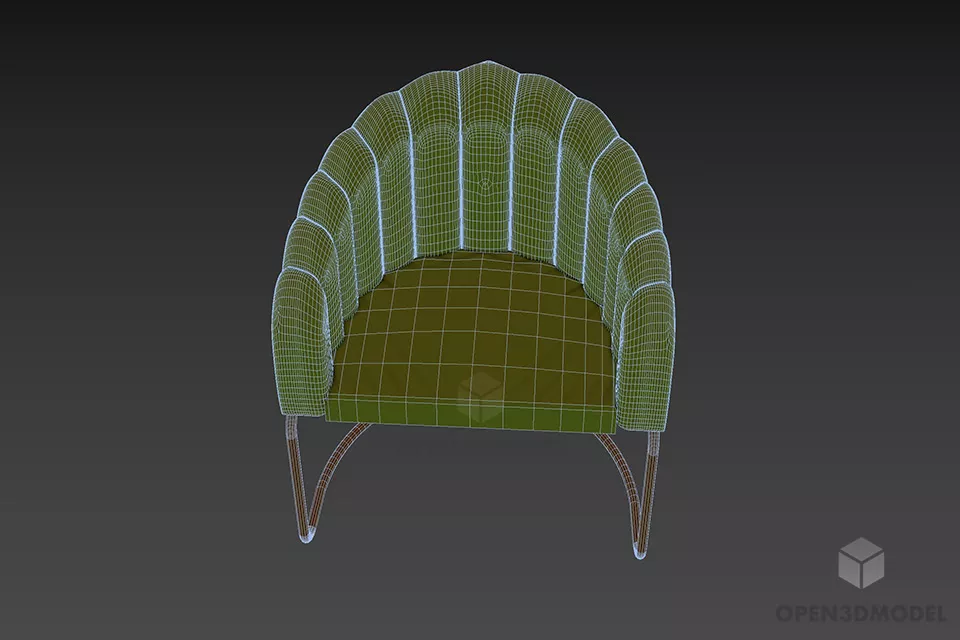 Cantilever Armchair Meritali 3d model 3