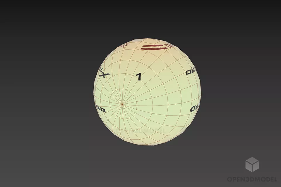 White Baseball Ball 3d model 2