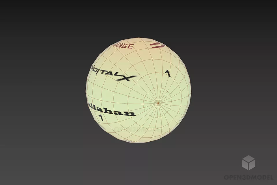 White Baseball Ball 3d model 3