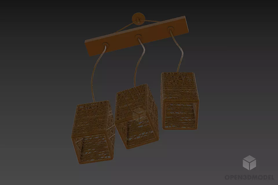 Floor Lamp With Cylinder Shade 3d model