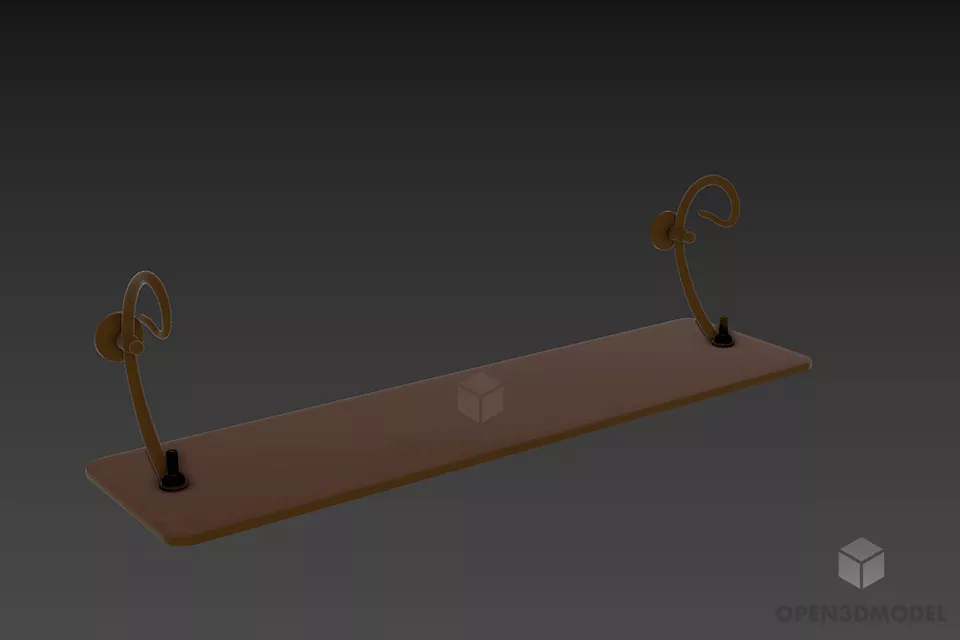 Corner Shelf For Kitchen 3d model