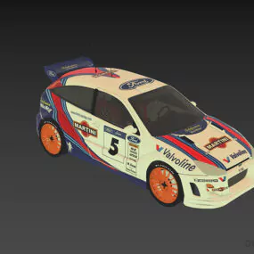 Racing Car Ford Focus 3d model