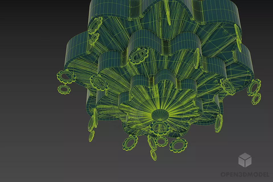 Ceiling Lamp Cake Shade 3d model 2
