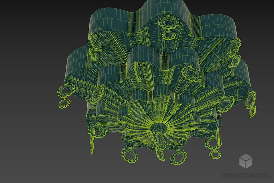 Ceiling Lamp Cake Shade 3d model 3