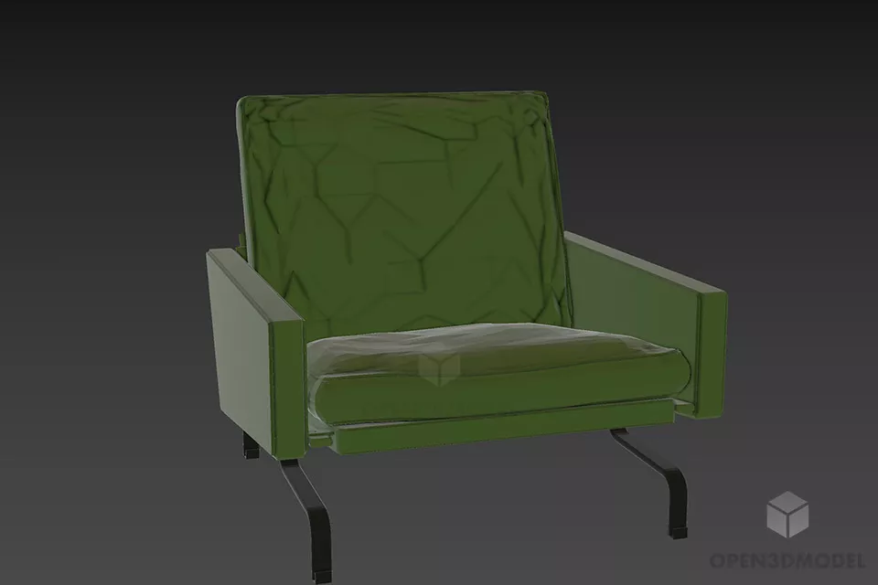 Folding Chair Wood Stuff 3d model