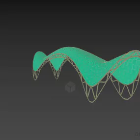 Outdoor Structure Curved Shape 3d model