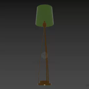 Torchere Lamp With Plastic Shade 3d model