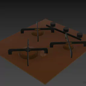Gas Stove Fornelli 3d model
