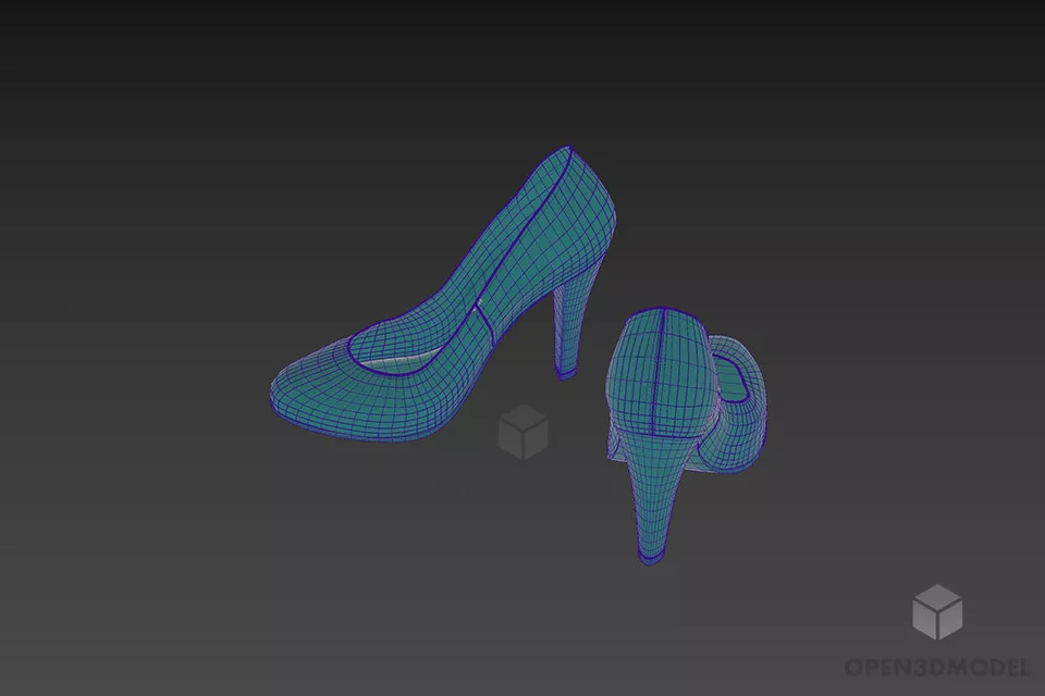 Lady Shoes 3d model 3