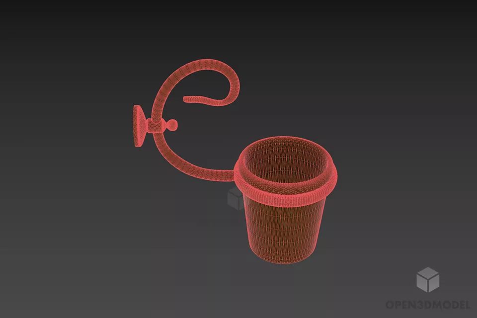 Curved Arm Rack 3d model 3