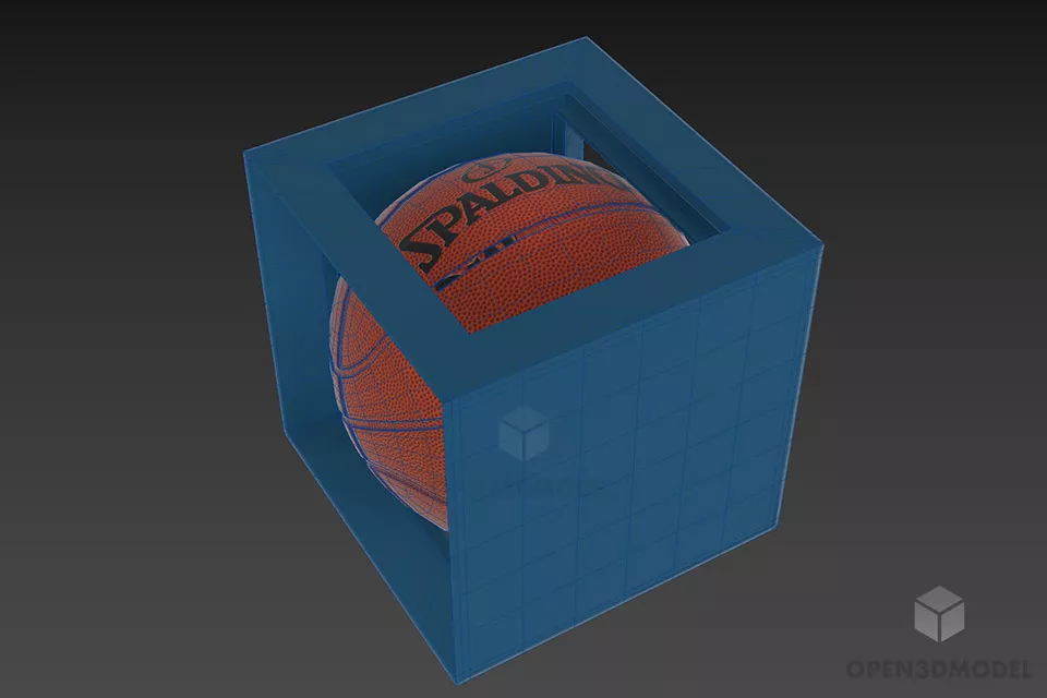 Basketball In Box 3d model 2