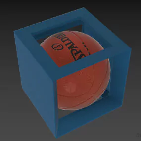 Basketball In Box 3d model
