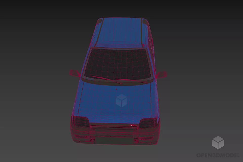 Urban Sedan Car Tico 3d model 3