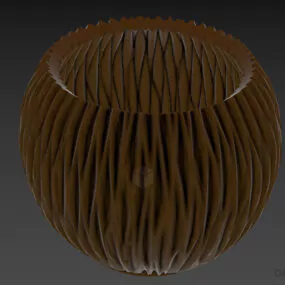 Vase With Trench Pattern 3d model