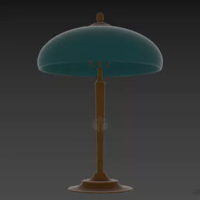 Steel Table Lamp Umbrella Shade 3d model