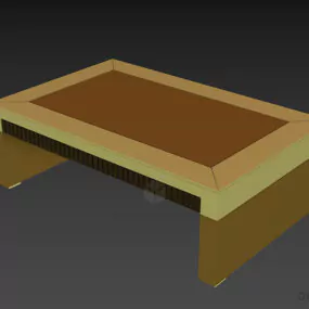 Walnut Table Luxury Style 3d model