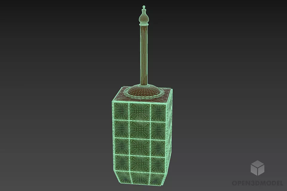 Plastic Brush Toilet 3d model 3