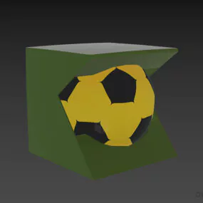 Soccer Ball In Product Box 3d model