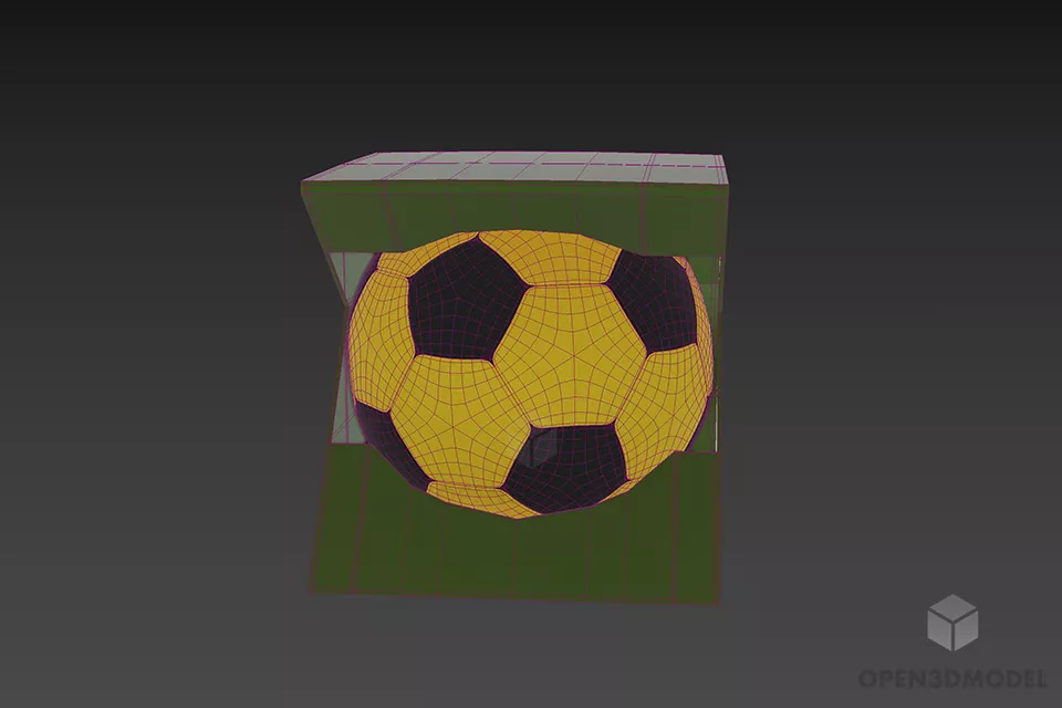 Soccer Ball In Product Box 3d model 3