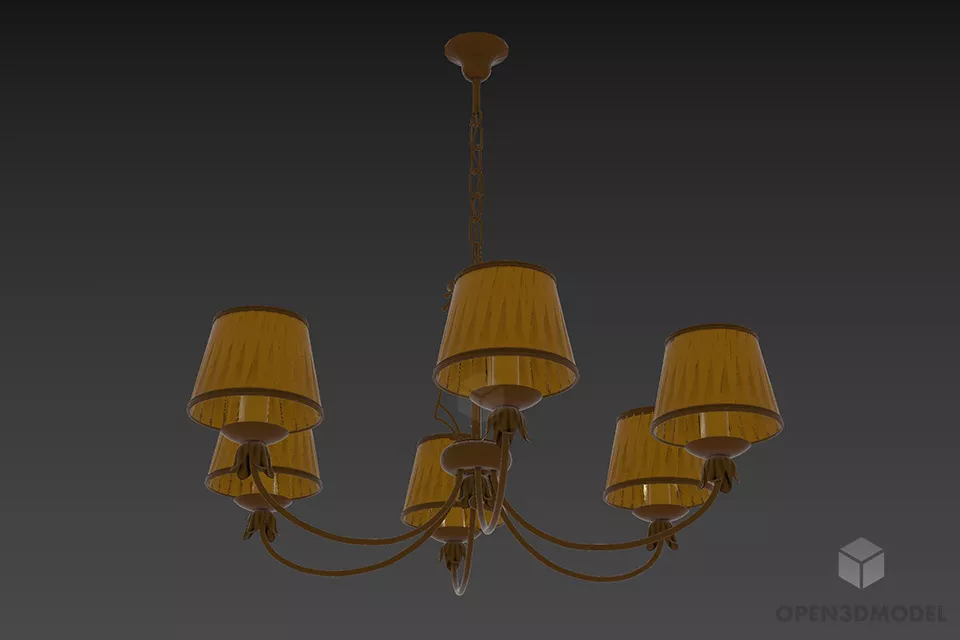 Pendant Lamp Lantern Shape 3d model