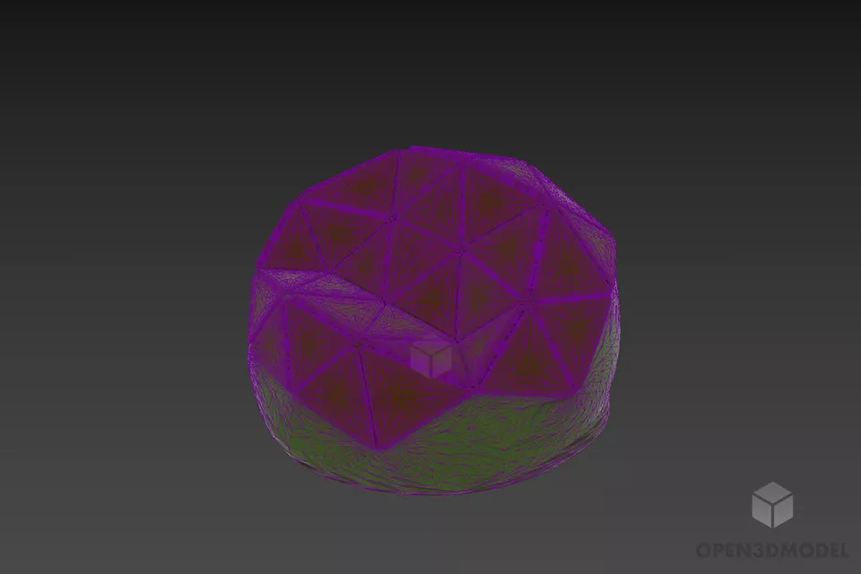 Polygon Armchair Triangle Pattern 3d model 2