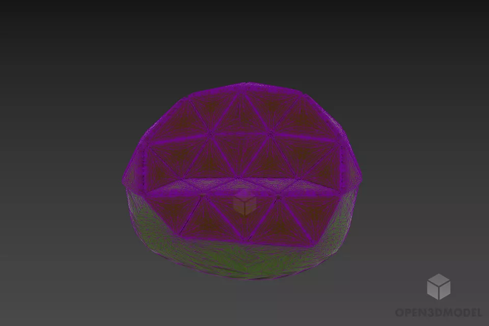 Polygon Armchair Triangle Pattern 3d model 3
