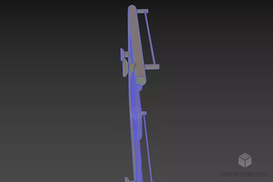Stainless Steel Towel Rail 3d model 3